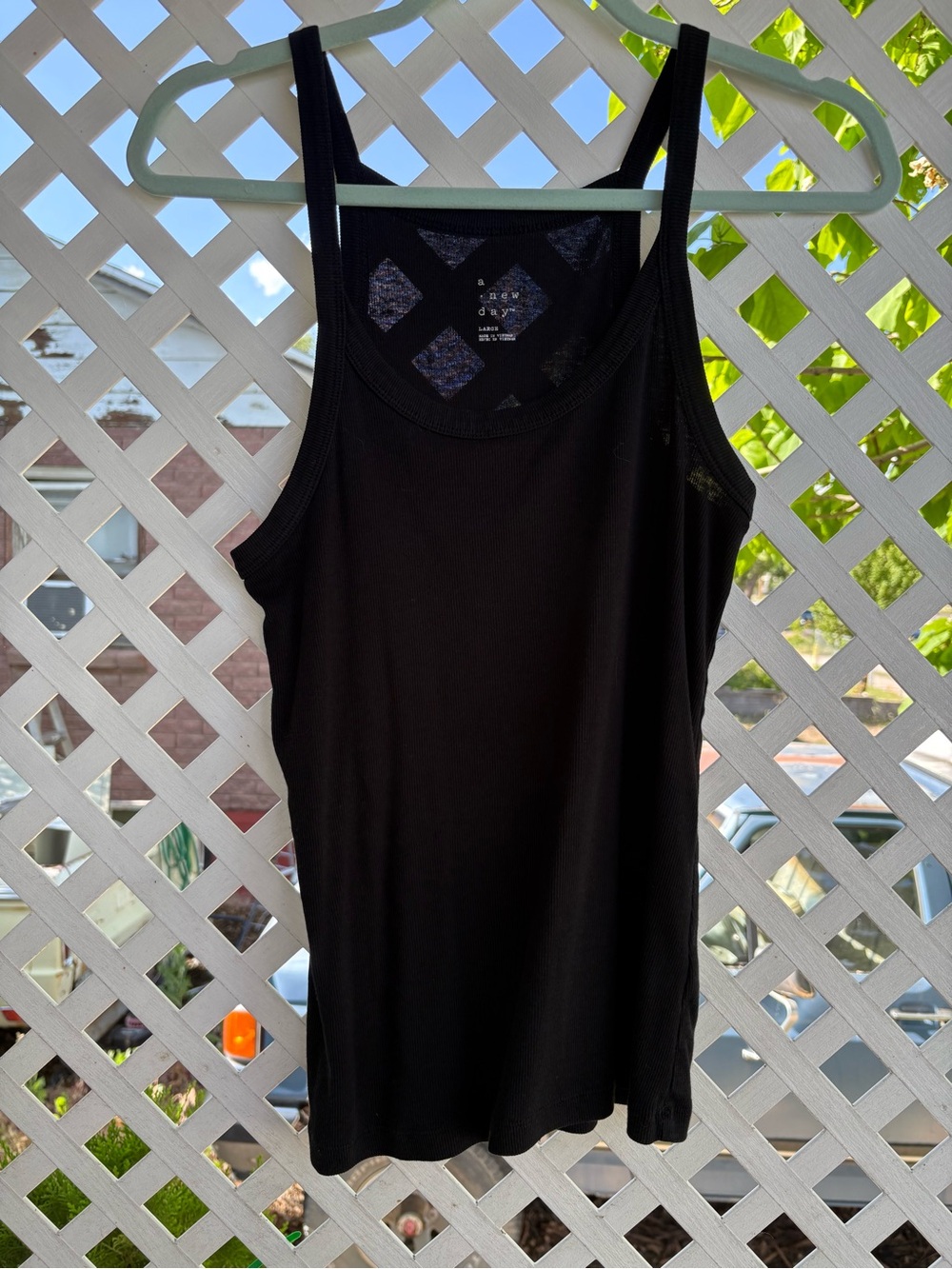 a new day Black Tank Top